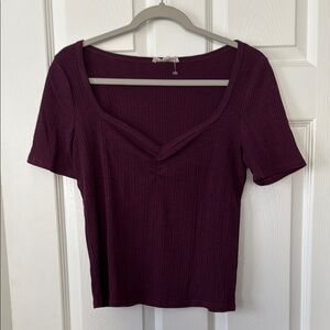 Daily Special Women's Purple Ribbed Top